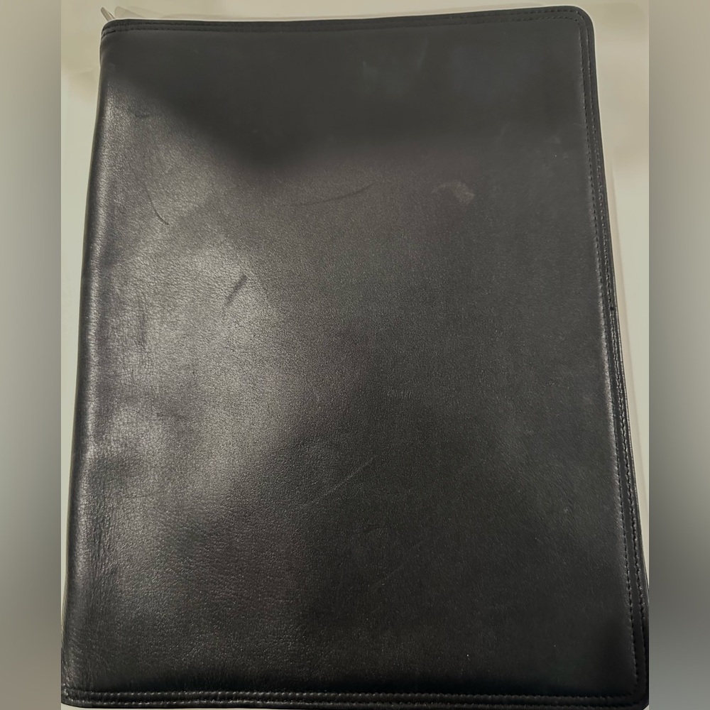 Black Leather Kenneth Cole Executive Organizer/Portfolio